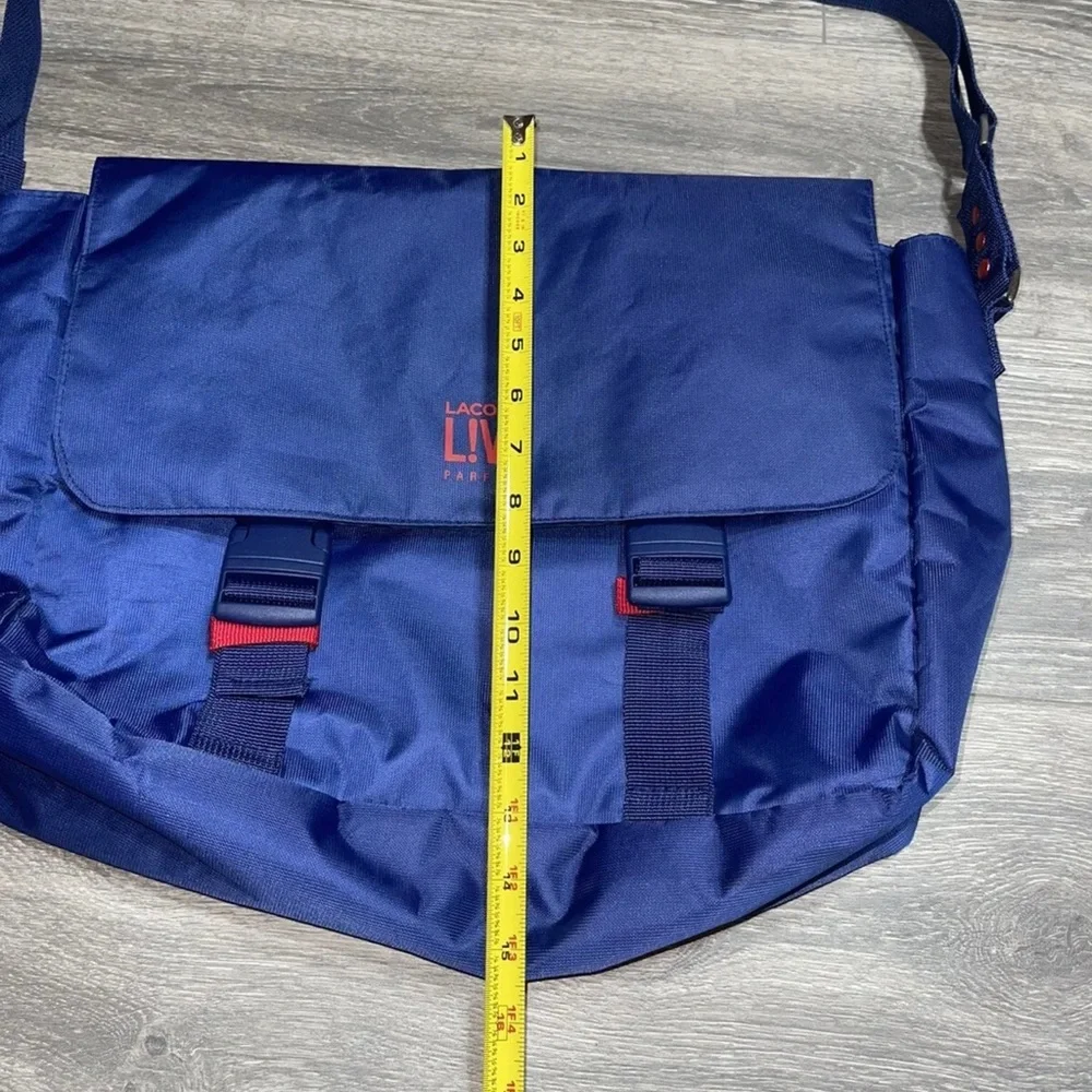 Official Lacoste Live Laptop Messenger Travel Bag Shoulder Cross Body EUC